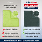 USANOOKS Premium 300GSM Microfiber Cleaning Cloth - 12.5"x12.5" High Performance - 1200 Washes, Ultra Absorbent Microfiber Towels for Cars Undercarriage, Rims & Engine Bay Cleaning - Microfiber Cloth