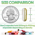 XPRS Nutra Size 2 Empty Capsules - 1000 Count Empty Gelatin Capsules - Pills DIY Capsule Filling - Pure Bovine Pill Gel Caps for Do-It-Yourself Supplements (Clear Red/White)