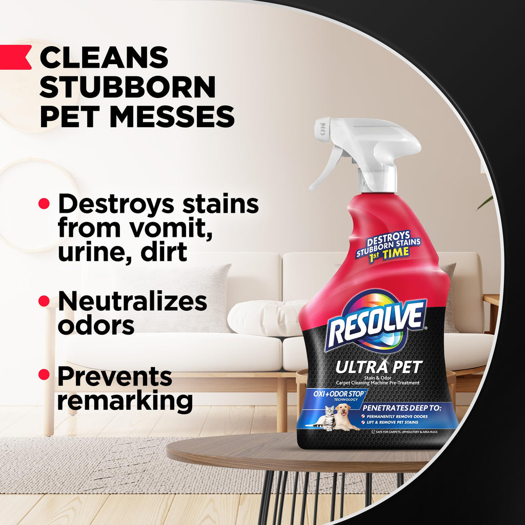 Resolve Ultra Pet Carpet Cleaner Spray, Pet Stain Remover, 32oz