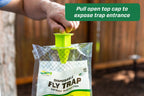 RESCUE! Outdoor Disposable Fly Trap – Hanging Fly Catcher with Attractant Bait, Fly Bag for Patio, Yard, Trash & Farm Areas – Easy-to-Use Outdoor Fly Control - 12 Traps