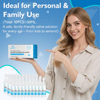 RAELIS Saline Solution, 150ml /5.28 FL OZ Normal Solution for Multiple Household Uses, 5ml Each, 30 per Box