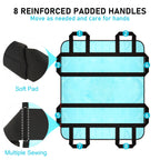 Joiish Positioning Bed Pad with 8 Reinforced Soft Handles, 48" x 40" 500 LBS Load-Bearing Multipurpose Transfer Pad for Turning, Lifting & Repositioning, Washable Draw Sheet for Home & Hospital