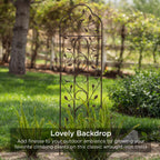 Best Choice Products Set of 2 60x15-inch Iron Arched Garden Trellis w/Branches, Birds for Lawn, Garden, Backyard, Climbing Plants