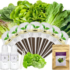 Salad Greens Seed Pod Kit for AeroGarden, iDoo with Red and Green Romaine Lettuce, American Fast/Buttercrunch/Parris Island Lettuce, and Spinach - Compatible with All Hydroponics (7-Pod)
