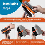 CLEANHOME Tub Tile Scrubber Brush with 3 Different Function Cleaning Pads and 56" Extendable Long Handle-No Scratch for Cleaning Bathroom Kitchen Toilet Wall Sink,Orange
