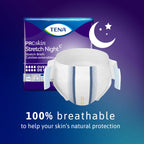 Tena ProSkin Overnight Incontinence Adult Diaper for Women & Men, Stretch, Brief, Medium, 48 Count (4 Packs of 12) Packaging May Vary