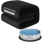 300G/M² Thicker Pool Liner Pad for Above Ground Swimming Pools,12 Ft Round Under Pool Padding, Durable Geotextile Material, Double Density Puncture Resistant, Extend Liner Life,Mats for Pool Bottom