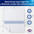 CLOROX Ribbed Bar Mops - 100% Cotton Quick Dry Extra Large Dishcloths - Absorbent Multipurpose Cleaning Cloths for Restaurants, Kitchen, Bathroom, Hotel - 16" x 19" - White 6 Pack