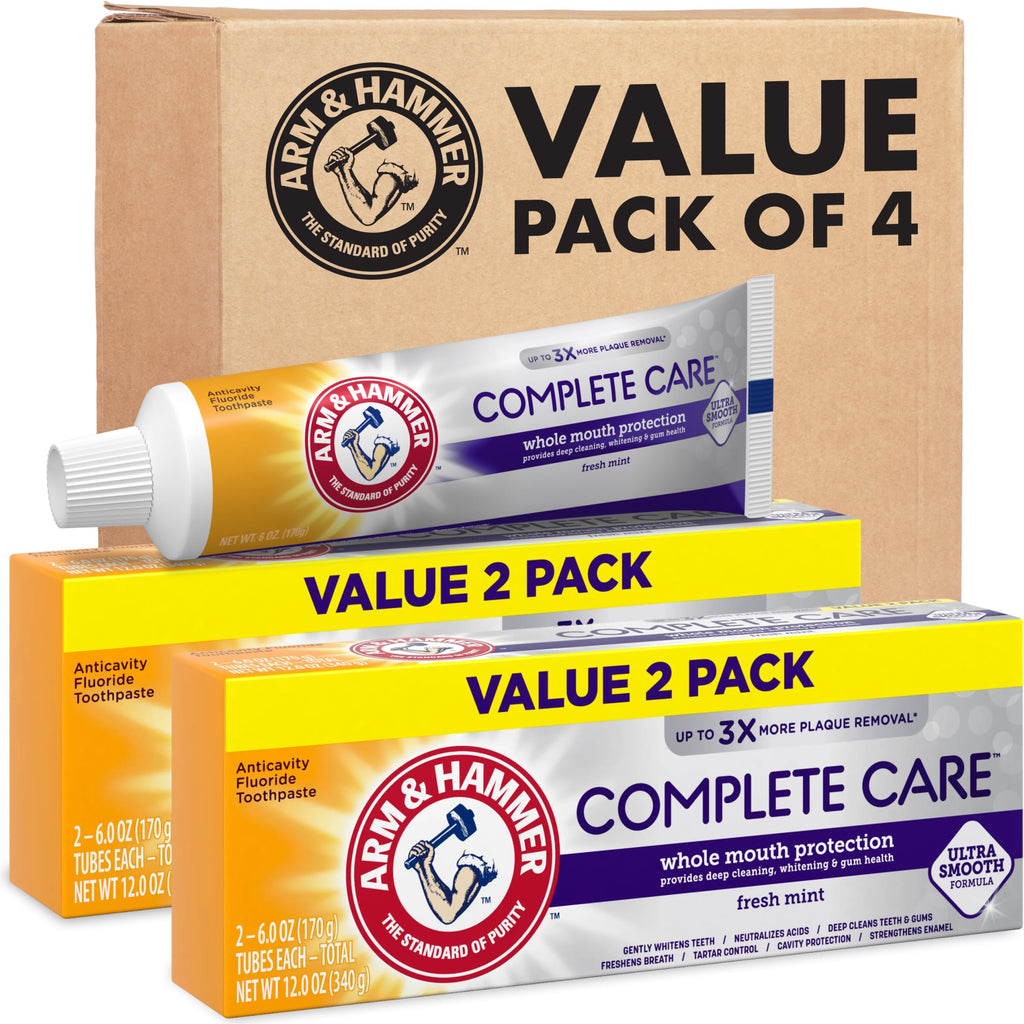 ARM & Hammer Complete Care Toothpaste, Fresh Mint, 6.0 oz, 4-Pack