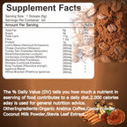 Suiyilary Mushroom Coffee, 10 Mushroom Extract Powder Blend Lion's Mane, Reishi, Chaga, Cordyceps, Turkey Tail, Brain Supplements with Instant Coffee for Energy, Focus, Memory and Immunity 300g