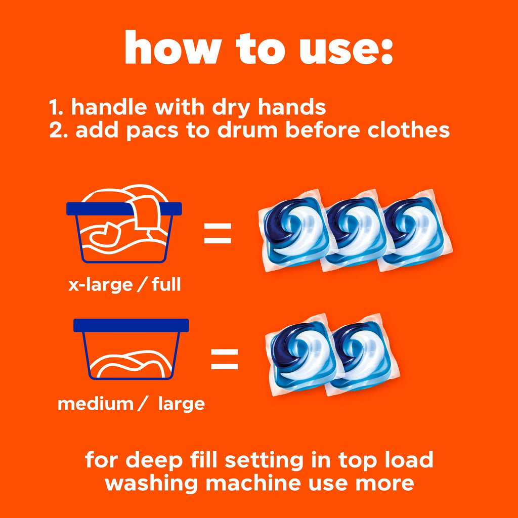 Tide PODS laundry detergent pacs, 3-in-1 Stain Remover, Odor Fighter, Color Protector, 76 Count, HE compatible, Spring Meadow Scent