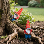 WONDHOME Hanging Gnome Garden Statue Funny Climbing Gnomes with Telescope Tree Hugger for Outdoor Lawn Home Patio Yard Art Decoration Christmas Birthday Gifts for Mom Women