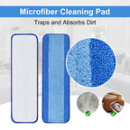 8 Pack Microfiber Cleaning Pad for Bona Mop Hardwood & Hard Surface Floors Dry and Wet Floor Cleaning - Includes 4 Microfiber Cleaning Pad, 2 Deep Clean Pads and 2 Dusting Pad - Dual Zone Cleaning