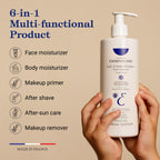 Embryolisse Lait Creme Fluid+ Face & Body Cream. Natural Lightweight Moisturizer for All Skin Types. Hydrating Lotion with Shea Butter & Aloe Vera, 2.54 Fl Oz
