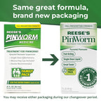 REESE'S PINWORM Medicine Liquid for Entire Family, Full Prescription Strength, 2 Oz, Pack of 2, #1 Doctor Recommended Single Dose Pyrantel Pamoate Dewormer for Adults & Kids Ages 2+, Banana Flavor