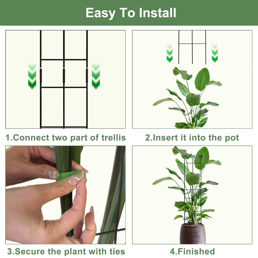 Coomin 32in Monstera Plant Support Trellis for Indoor Plants, 2P