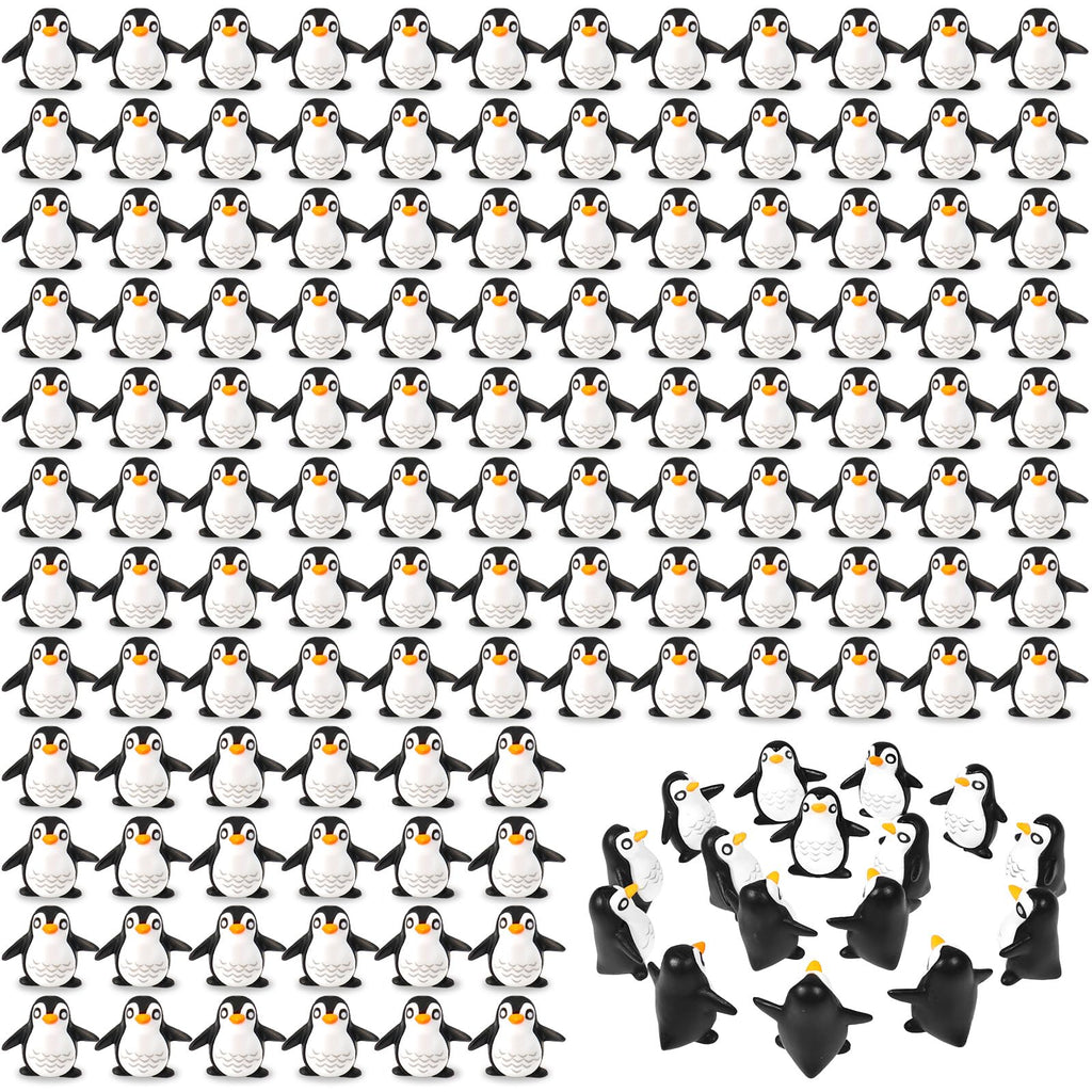Bbiamsleep 130 Pcs Mini Penguin Figurines Mini Resin Penguins Winter Decor