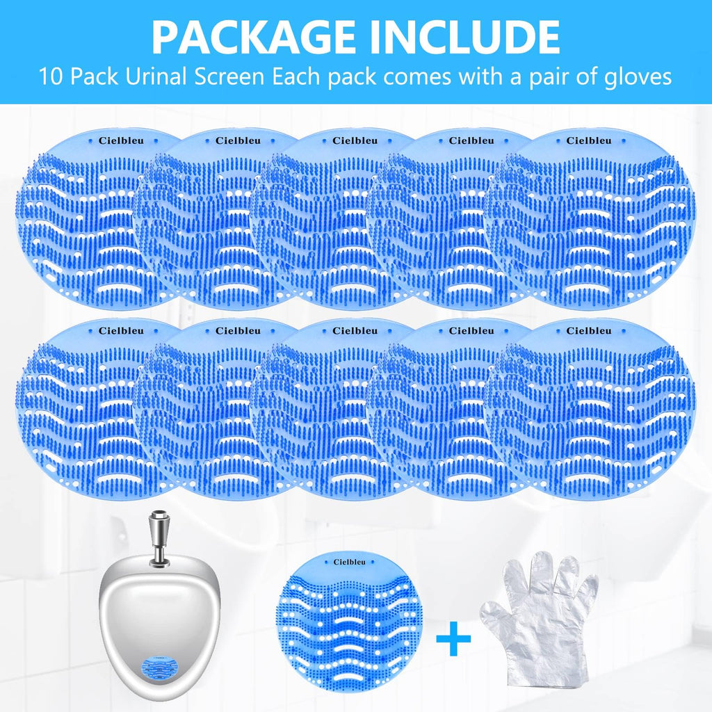 10 Packs Urinal Screens Deodorizer, Urinal Cake Anti-Splash&Odor Freshener – Ideal for Schools, Bathrooms, Restrooms, Office (10PACK)