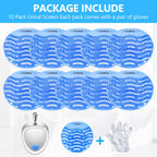 10 Packs Urinal Screens Deodorizer, Urinal Cake Anti-Splash&Odor Freshener – Ideal for Schools, Bathrooms, Restrooms, Office (10PACK)