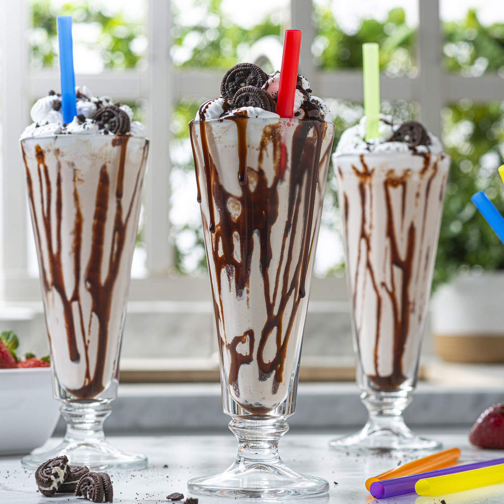 Comfy Package [Case of 3,000] 10 mm Jumbo Smoothie Straws, 8.5" High Plastic Boba and Milkshake - Assorted Colors