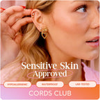 Cords Club Monstera Leaf Flat Back Stud- Hypoallergenic Titanium Earring