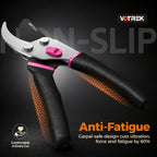 VOTREK® 8.5" Bypass Pruning Shears, Jam-Proof Spring Clippers for Roses