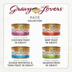 Purina Fancy Feast Gravy Lovers Wet Cat Food Variety Pack, 4.5 lb, 24 Pack