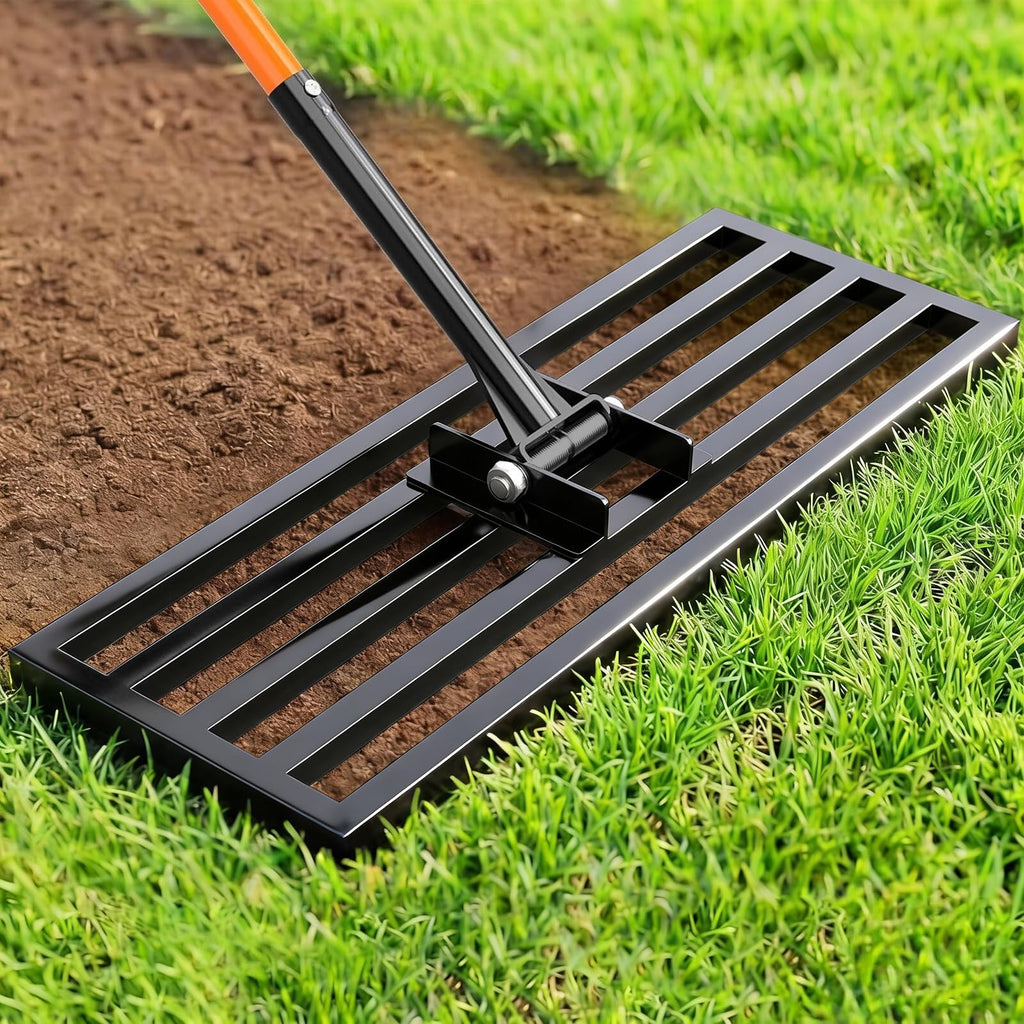COZEER 30" x 10" Leveling Rake,Leveler Tool with 78" Adjustable Handle