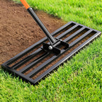 COZEER 30" x 10" Leveling Rake,Leveler Tool with 78" Adjustable Handle