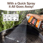 Bull Shot BBQ Pro, Foaming Grill Cleaner, AS SEEN ON TV, Professional Strength Foam Spray Emulsifies Burnt Grease & Char on Grates, Racks, Pans, Smokers & Griddles Cleans in Just 10 Min - Made in USA