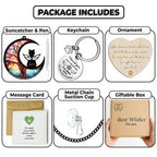 6" DIY Cat Memorial Suncatcher – 4-in-1 Cat Memorial Gifts for Loss of Cats, Pet Remembrance Gifts | Loss of Cats Sympathy Gift with Ornament, Keychain & Sympathy Card PS191