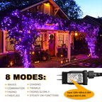 weillsnow 500 LED Halloween String Lights,164 FT Twinkle Lights Waterproof