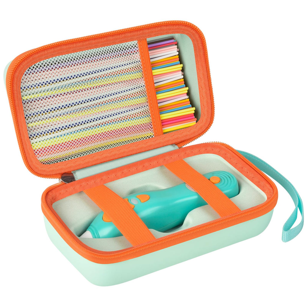 ANKHOH Organizer Case for 3Doodler Start+ Essentials 3D Pen for Kids, EVA Shell/Wrist Strap, Drop-Proof Water-Resistant, Stores for 3d Pen Filament USB for Travel/Home/School (Mint Green, Case Only)