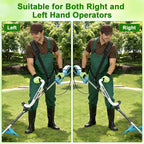 𝐔𝐩𝐠𝐫𝐚𝐝𝐞𝐝 Weed Eater Handle, Ergonomic String Trimmer Grip Extension Back Saver,with Adjustable Shoulder Strap, Universal Weedeater Handle for Lawn Care, Landscaping, Grass,Trimming (White)