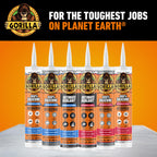 Gorilla 100% Silicone Caulk, Kitchen & Bath Sealant, 10oz Cartridge, Clear