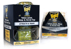 Raid Yellow Jacket, Wasp & Hornet Trap, 6 Pack, Disposable, Convenient, Hanging Fly Trap Bags with Food-Based Lure, No-Spray Outdoor Fly Traps Suitable Defense for Yards, Patios & Campsites
