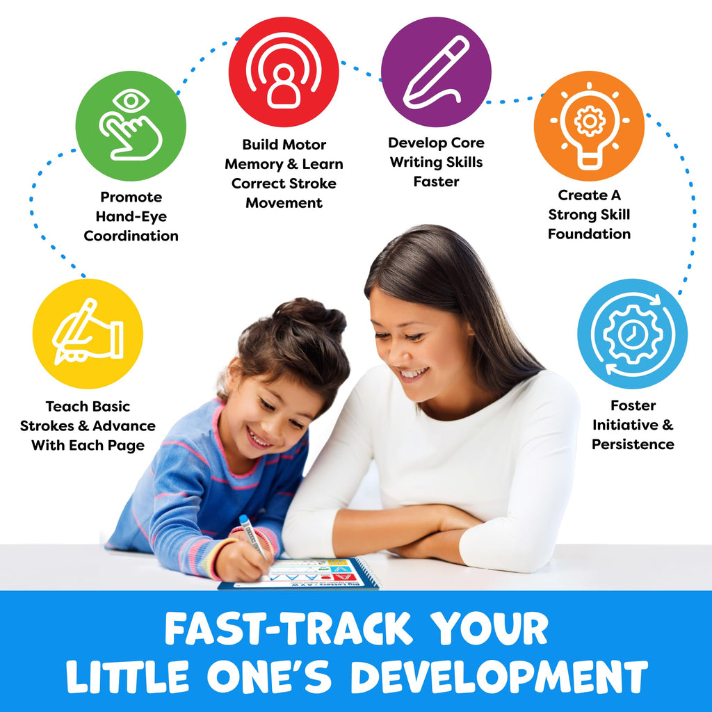 Preschool Learning Activities - Tracing Books for Kids Ages 3-5 - Toddler Handwriting Practice - Letter Tracing for Kids Preschool Kindergarten Workbooks 3-4, 4-5 - Learning Books - Back To School