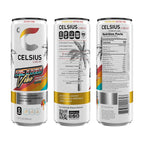 CELSIUS RETRO VIBE Sparkling Sherbet Slush, Sugar Free Energy Drink, 12 Fl Oz (Pack of 12)