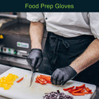 Black Vinyl Disposable Gloves Large 50 Pack - Latex Free, Powder Free Medical Exam Surgical, Home, Cleaning, and Food 3 Mil Thickness