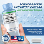 Pure Spermidine Supplement with Trihydrochloride 3HCL 10mg - 120 Capsules