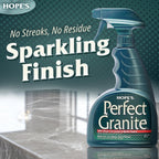HOPE'S Perfect Granite & Marble Countertop Cleaner Refill, Stain Remover and Polish, Streak-Free, Ammonia-Free, 67.6 Ounce, Pack of 1