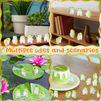 Novabright 30 Pcs Mini Resin Frogs, Small Figurines to Hide Bulk