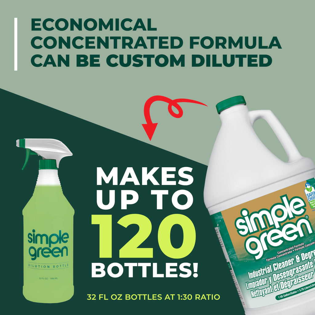 Simple Green Industrial Cleaner And Degreaser, Concentrated, 1 Gal Bottle (Pack of 4)