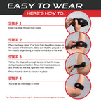 Sleeve Stars Tennis Elbow Brace for Men & Women, Fits 9"-23" (Single/Black)