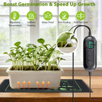 Toaspa Seedling Heat Mat with Thermostat Controller, Plant Warming Mat for Indoor Growing, Seed Starting Heater Mat Temperature & Timer Set, Waterproof Heat Mat for Germination Fermentation Greenhouse