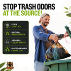 BEEST Dumpster Defender - 8lbs Outdoor Trash Can Deodorizer & Liquid Waste Absorber (Made in USA) Biodegradable Trash Can Odor Eliminator - Powerful Garbage Deodorizer for Always-Fresh Bins - 36 Cups