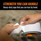 Gorilla Tape Tough & Wide, White Tape, 2.88" x 25 yd (Pack of 1) - Heavy Duty and Weather Resistant for Indoor or Outdoor