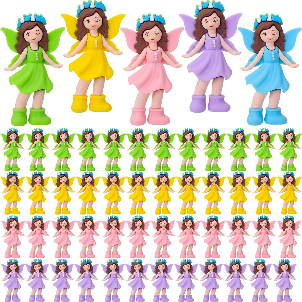 Chunful 50 Pcs Mini Fairy Figurines Bulk Miniatures Garden Party,Classic