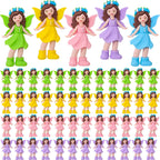 Chunful 50 Pcs Mini Fairy Figurines Bulk Miniatures Garden Party,Classic