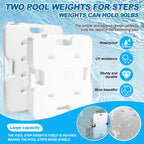 Desunqin 2 Pack 48lbs Heavy Duty Pool Ladder Weights, HDPE Waterproof Swimming Pool Ladder Weights for Steps, Pool Step Weights for Above & Underground Ground Pools (12.8" x 16.7")